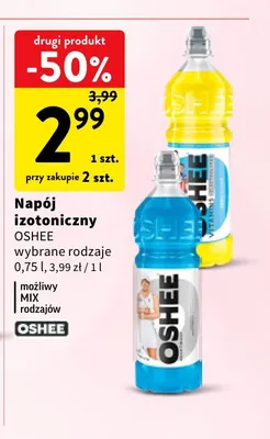 Napój izotoniczny Oshee promocja w Intermarche