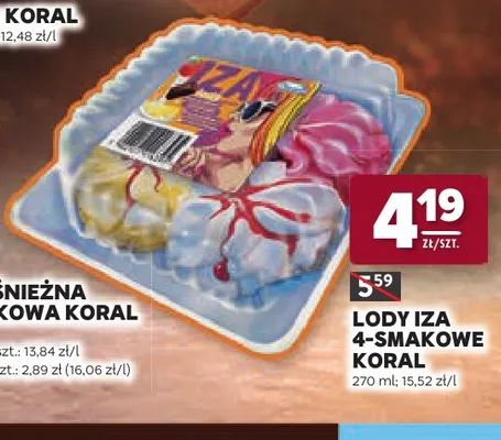 Lody Iza 4-smakowe promocja w Stokrotka