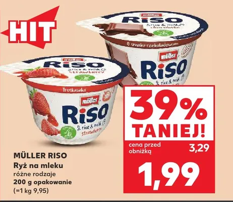 Ryż na mleku truskawkowy Müller Riso promocja w Kaufland
