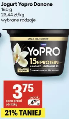Jogurt Yopro Danone smak waniliowy promocja w Delikatesy Centrum