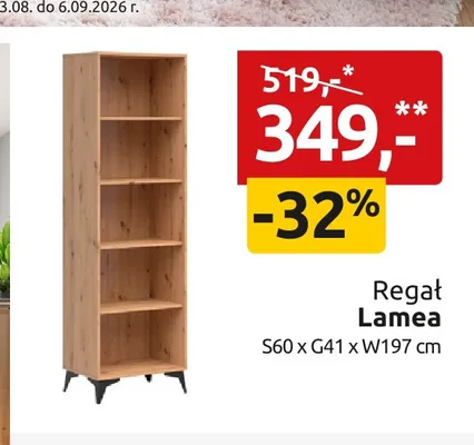 Regał Lamea promocja w Black Red White