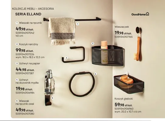 Wieszak na ręcznik owal GoodHome Elland promocja w Castorama