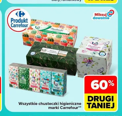 Chusteczki higieniczne marki Carrefour promocja w Carrefour Market