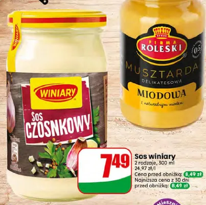 Sos czosnkowy Winiary promocja w Dino