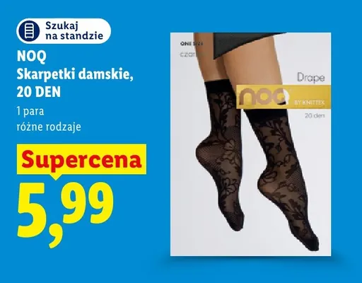 Skarpetki damskie NOQ 20 DEN promocja w Lidl