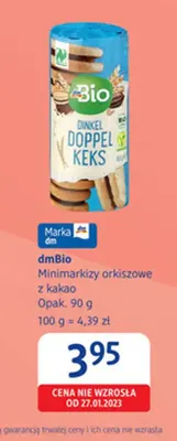 Minimarkizy orkiszowe z kakao dmBio promocja w Drogerie DM