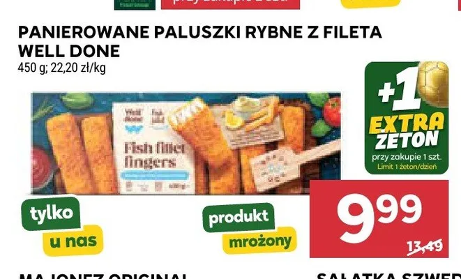 Panierowane paluszki rybne z fileta Well Done promocja w Stokrotka