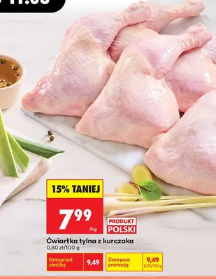 Ćwiartka tylna z kurczaka promocja w Biedronka