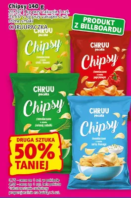 Chipsy ziemniaczane smak sera i śmietany Chruupaczka promocja w Prim Market