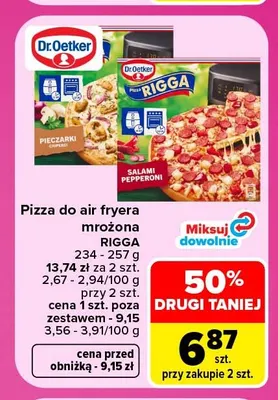 Pizza do air fryera mrożona salami pepperoni Rigga Dr. Oetker promocja w Carrefour