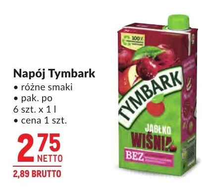Napój Tymbark 6-pak 1l promocja w Makro
