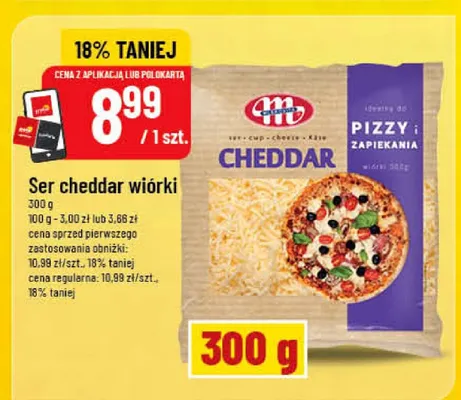 Ser cheddar wiórki Mlekovita promocja w POLOmarket