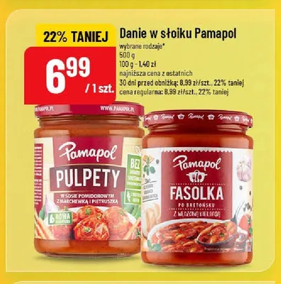 Pulpety w sosie pomidorowym Pamapol promocja w POLOmarket