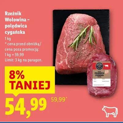 Wołowina Rzeźnik - polędwica cygańska promocja w Lidl