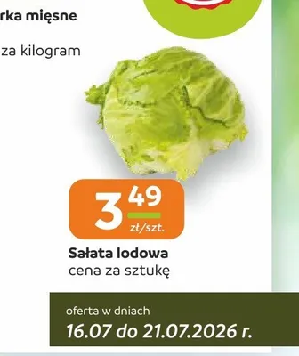 Sałata lodowa promocja w Społem Częstochowa