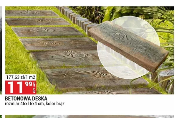 Betonowa deska Bruk-Bet promocja w Merkury Market