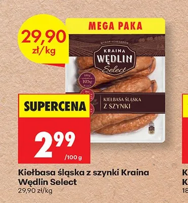 Kabanosy z wędzarni Kraina wędlin select promocja w Biedronka