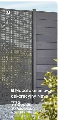 Moduł aluminiowy dekoracyjny Neva antracyt promocja w Castorama