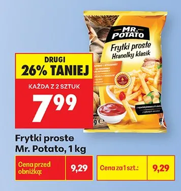 Frytki proste Mr. Potato promocja w Biedronka