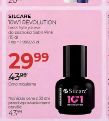 Baza hybrydowa do paznokci Silcare 10w1 Revolution Satin Pink promocja w Drogerie Jawa