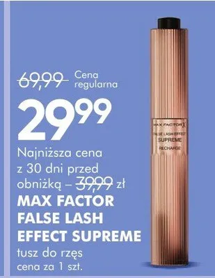 Tusz do rzęs Max Factor False Lash Effect Supreme 1szt promocja w Super-Pharm
