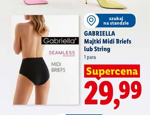 Majtki damskie Gabriella Midi Briefs promocja w Lidl