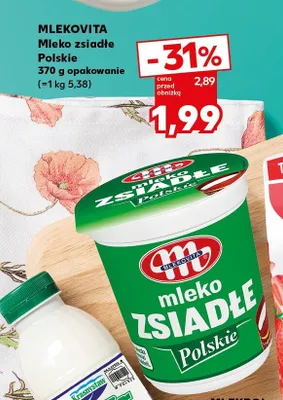 Mleko zsiadłe Polskie Mlekovita promocja w Kaufland
