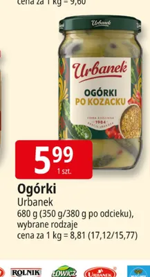 Ogórki Urbanek promocja w Leclerc