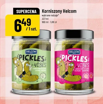 Korniszony Helcom Pickles Vibes w zalewie pieprzno-czosnkowej promocja w POLOmarket