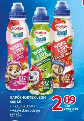 Napój Hortex Leon woda & sok jabłko arbuz promocja w Selgros