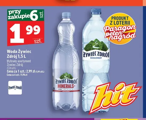 Woda gazowana Żywiec Zdrój Minerals+ promocja w TOPAZ