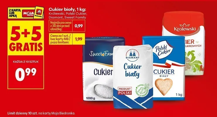 Cukier biały Polski Cukier promocja w Biedronka