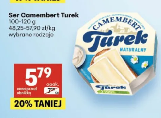 Ser Camembert Turek promocja w Delikatesy Centrum