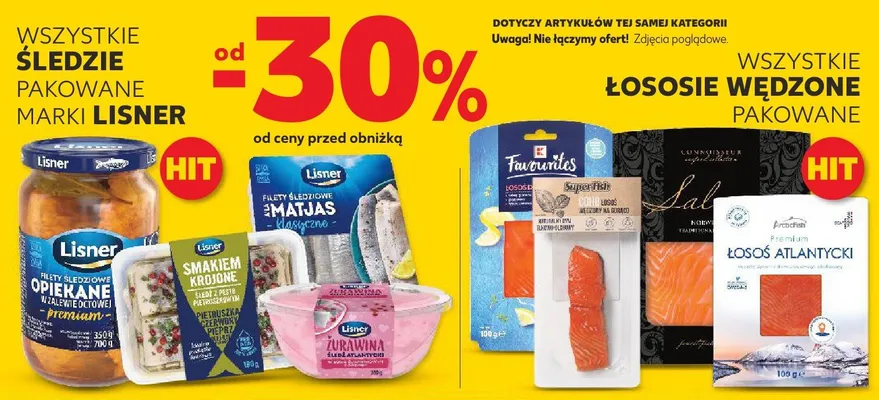 Łosoś atlantycki pakowany różne rodzaje promocja w Kaufland