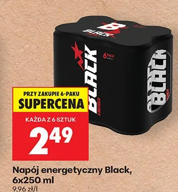 Napój energetyczny Black promocja w Biedronka
