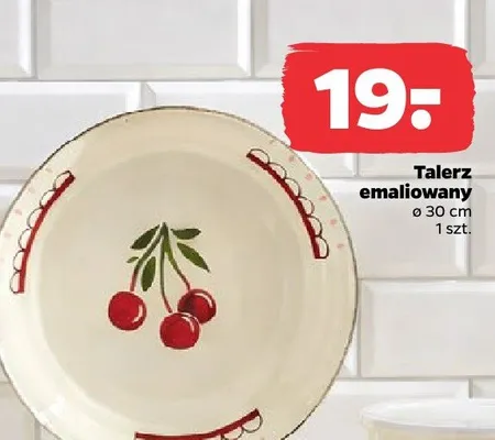 Talerz emaliowany 30cm promocja w Netto