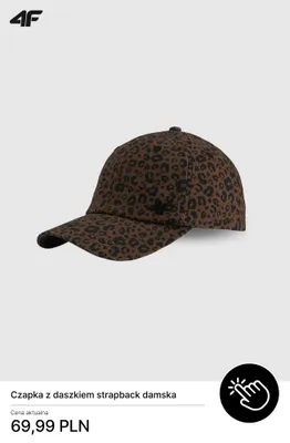 Czapka z daszkiem strapback damska 4F promocja w 4F