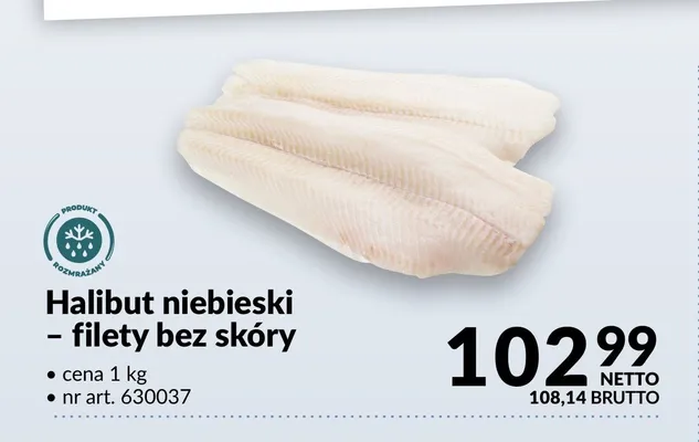 Halibut niebieski filety bez skóry promocja w Makro
