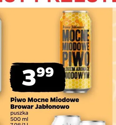 Piwo Mocne Miodowe Jabłonowo promocja w Netto