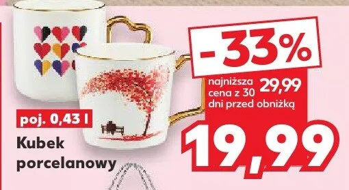 Kubek porcelanowy promocja w Kaufland