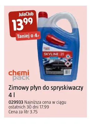 Zimowy płyn do spryskiwaczy 4 l Chemi Pack promocja w Jula