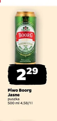 Piwo Boorg Jasne promocja w Netto
