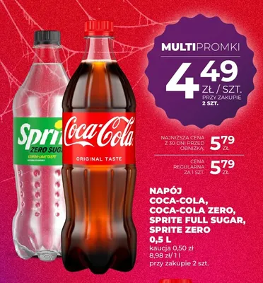 Napój gazowany Coca-Cola Zero promocja w Duży Ben