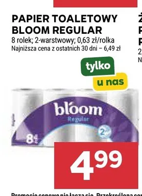 Papier toaletowy Bloom Regular 8-pak promocja w Stokrotka