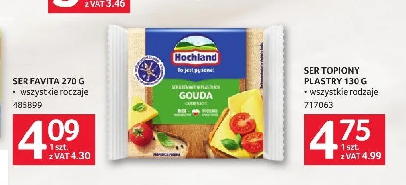 Ser topiony plastry Hochland promocja w Selgros