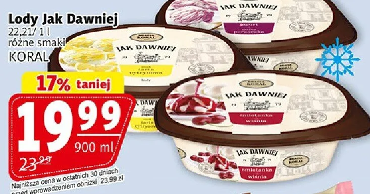 Lody Jak Dawniej różne smaki promocja w Prim Market