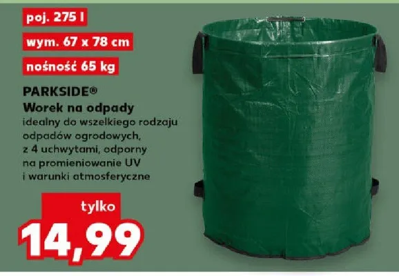 Worek na odpady Parkside promocja w Kaufland