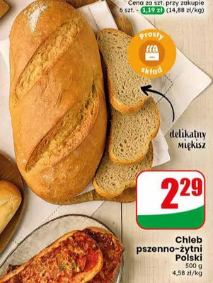 Chleb pszenno-żytni polski promocja w Dino