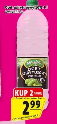 Ocet spirytusowy 10% Mondello promocja w Prim Market