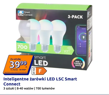 Inteligentne żarówki LED Lsc Smart Connect 3-pak promocja w Action